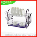 Walterdrake Two-Tier Powder Coating Compact Dish Drainer